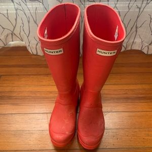 Dark Salmon colored Tall Hunter Boots